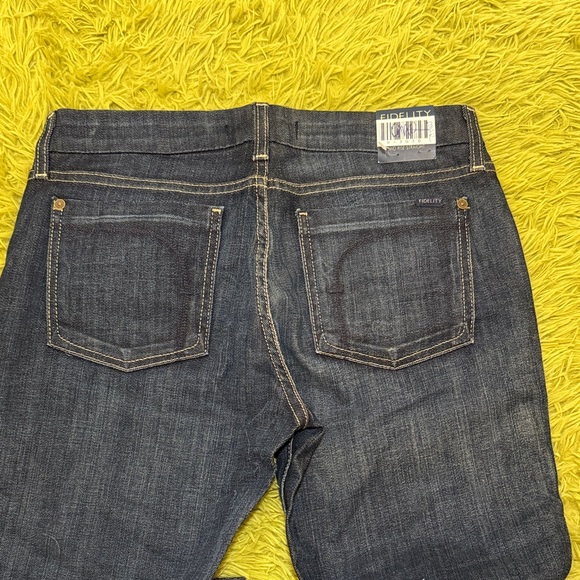 Fidelity Denim Dark Blue Mid Rise Straight Jeans NWT - Picture 7 of 7